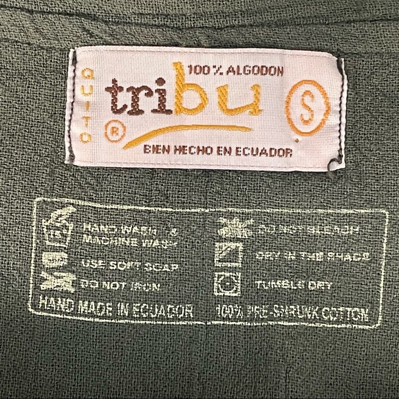 Poncho TRIBU 100% Cotton Raw Edge Serape - Picture 3 of 6